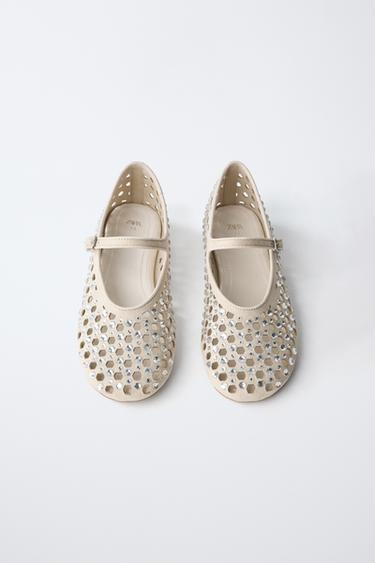 BALLERINES BRILLANTES - Beige de Zara - Image 3