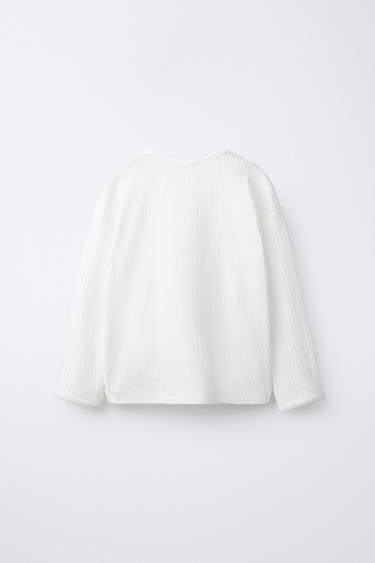 AGES 6-14 / COMBINED HEART AND STRIPE PYJAMAS - Ecru by Zara - Image 2