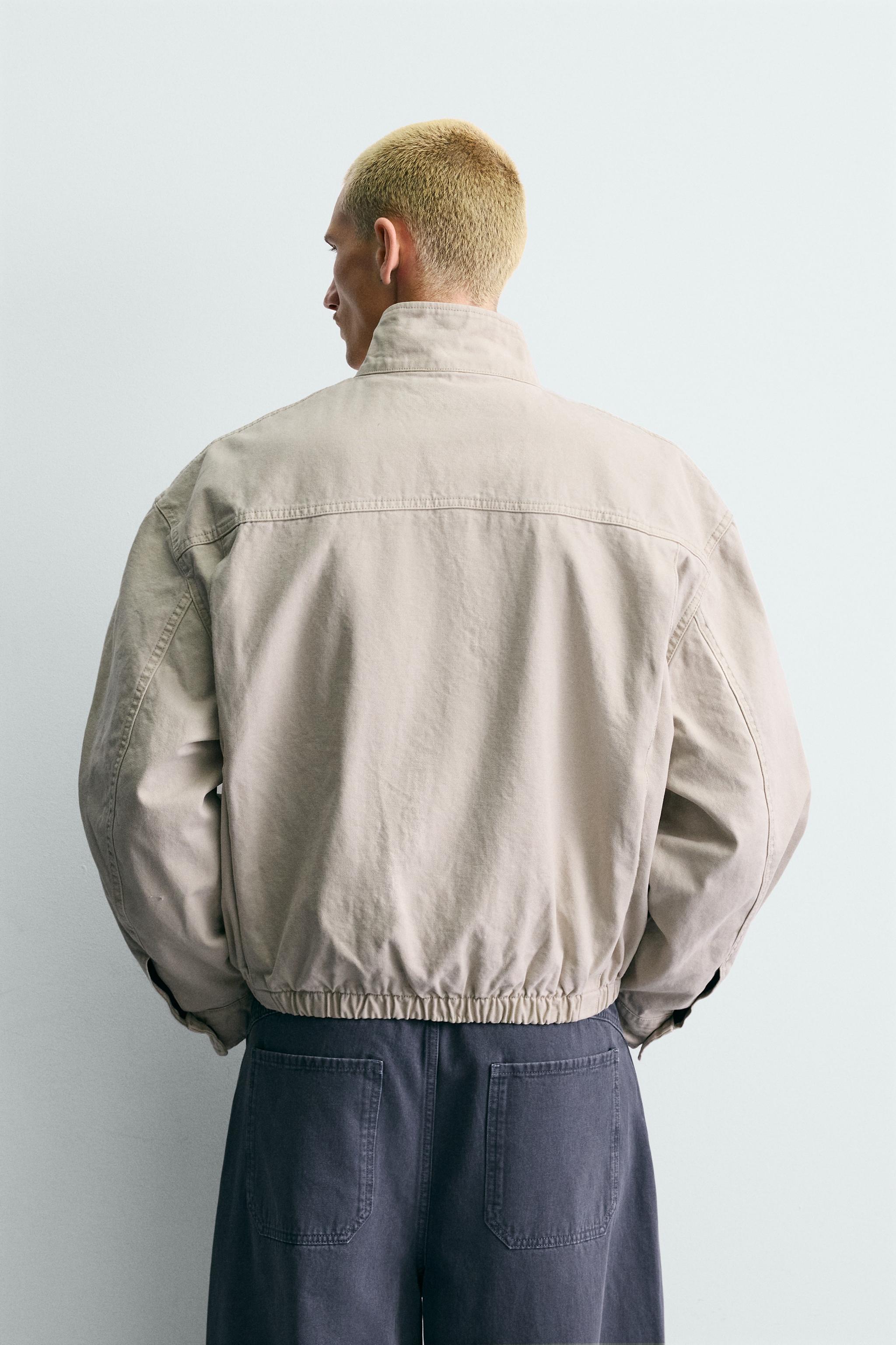 CROPPED FIT FIREMAN CLASP JACKET - Ecru | ZARA Turkey