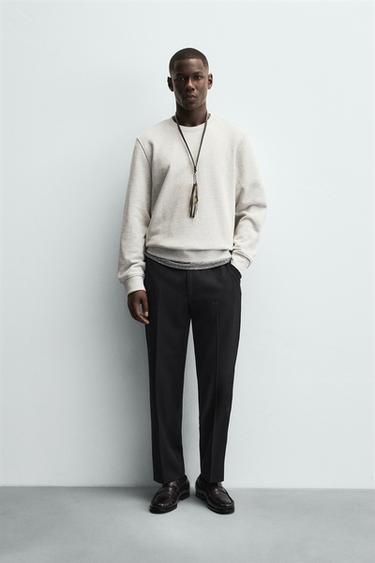 ÁO NỈ CỔ TRÒN HEAVYWEIGHT - SILVER UNIVERSE từ Zara