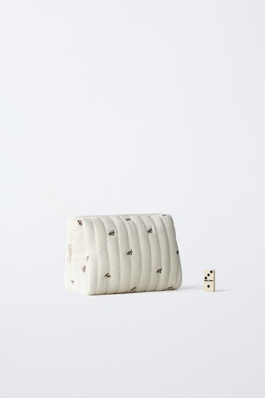 TROUSSE DE TOILETTE FLEURIE - Blanc écru de Zara - Image 5