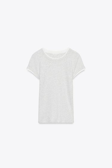 MAGLIETTA DOPPIA - Grigio mélange di Zara