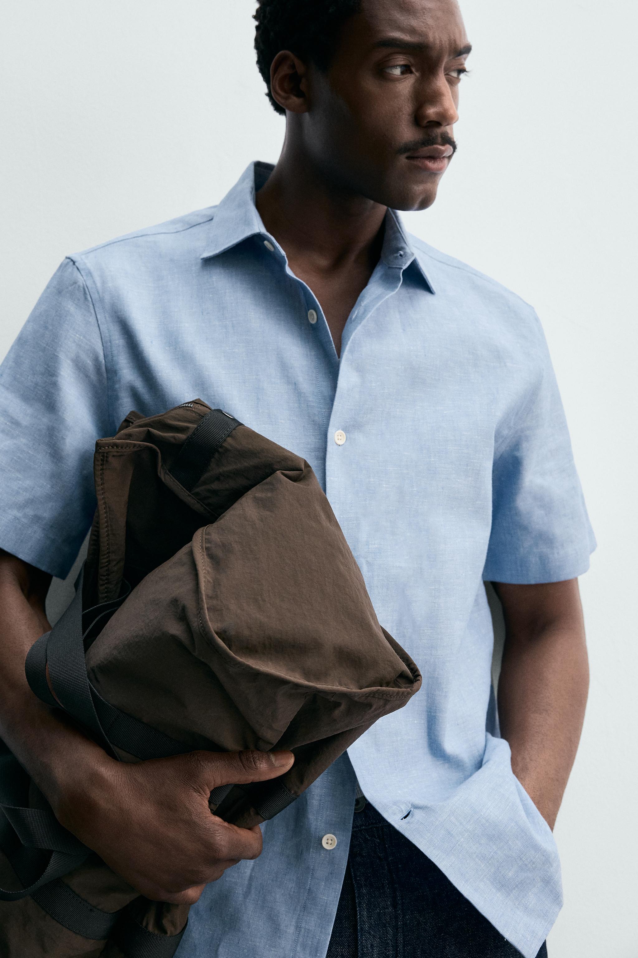 LINEN COTTON REGULAR FIT SHIRT