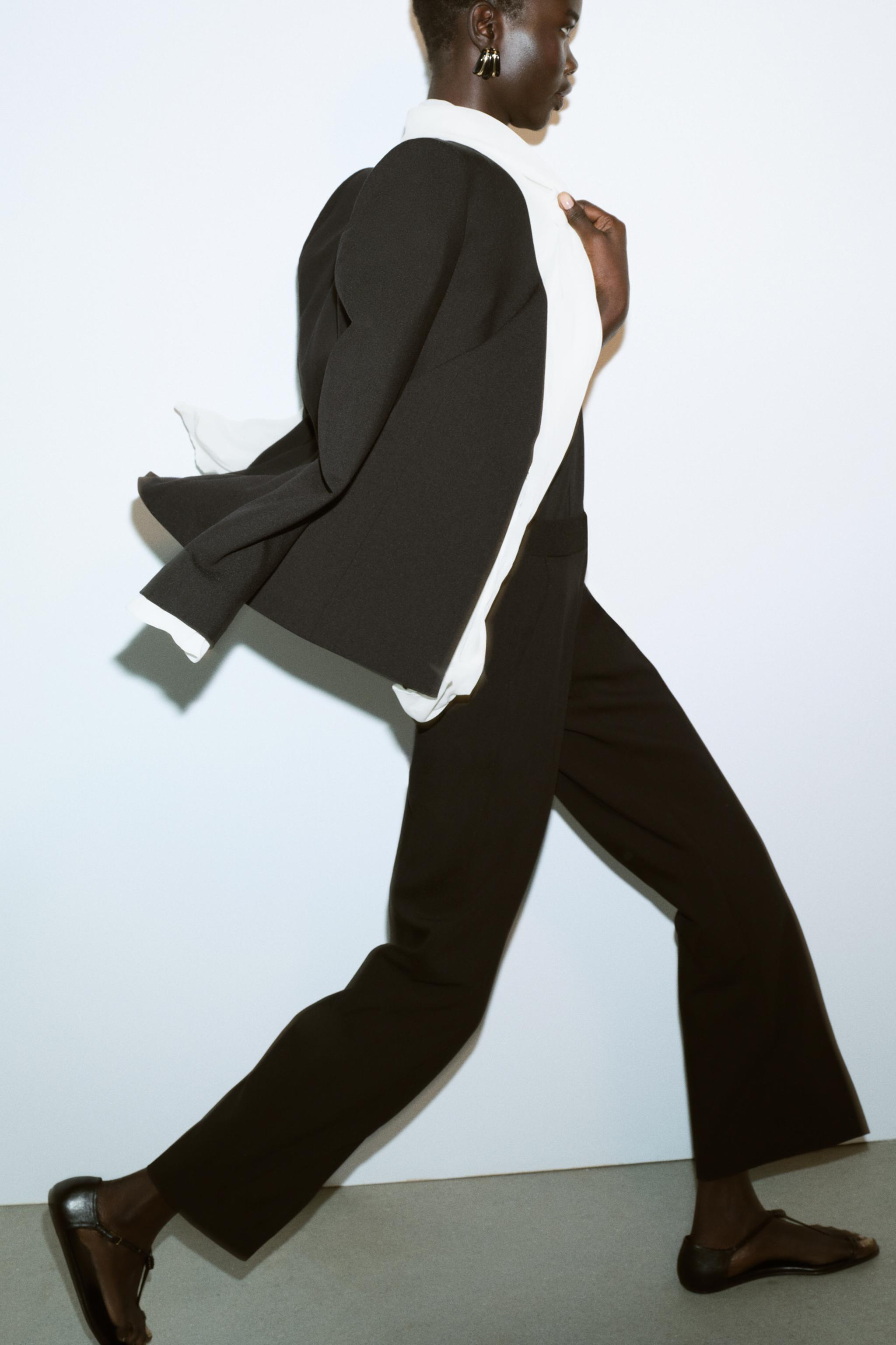 HIGH-WAISTED STRAIGHT LEG PANTS