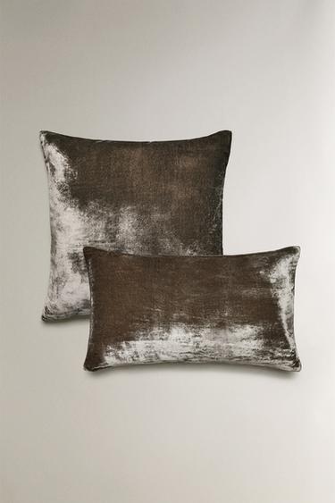 VELVET CUSHION COVER - Brown by Zara - Image 0