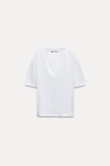 CAMISETA ALGODÓN BÁSICA - Blanco de Zara