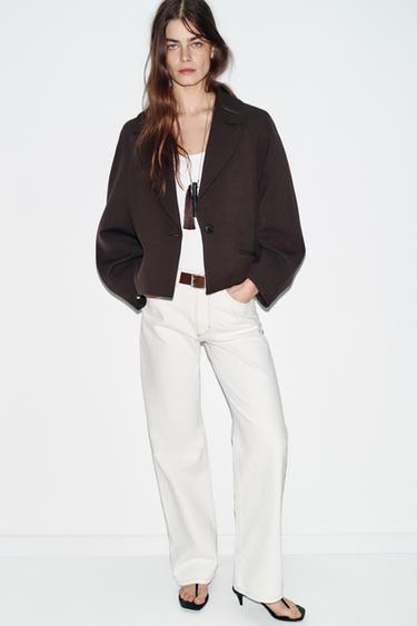 PUFF SLEEVE BLAZER - Brown by Zara