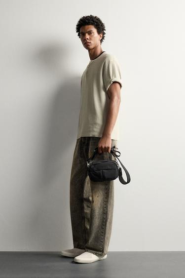 NYLON CROSSBODY BAG - Black by Zara - Image 0