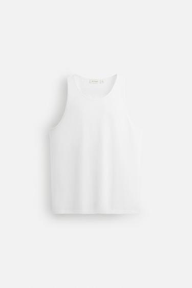 RELAXED FIT TANK TOP - White by Zara - Image 5