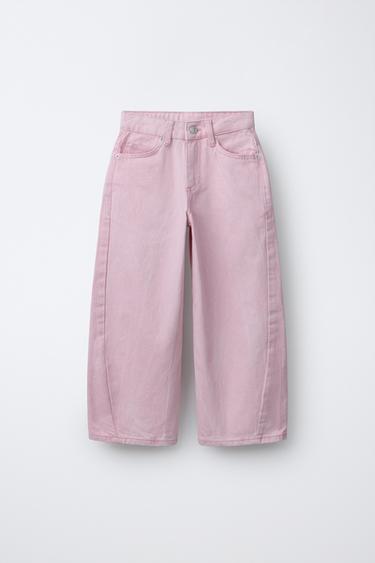 Zara 桶型長褲 - 粉紅色 - 圖片 0