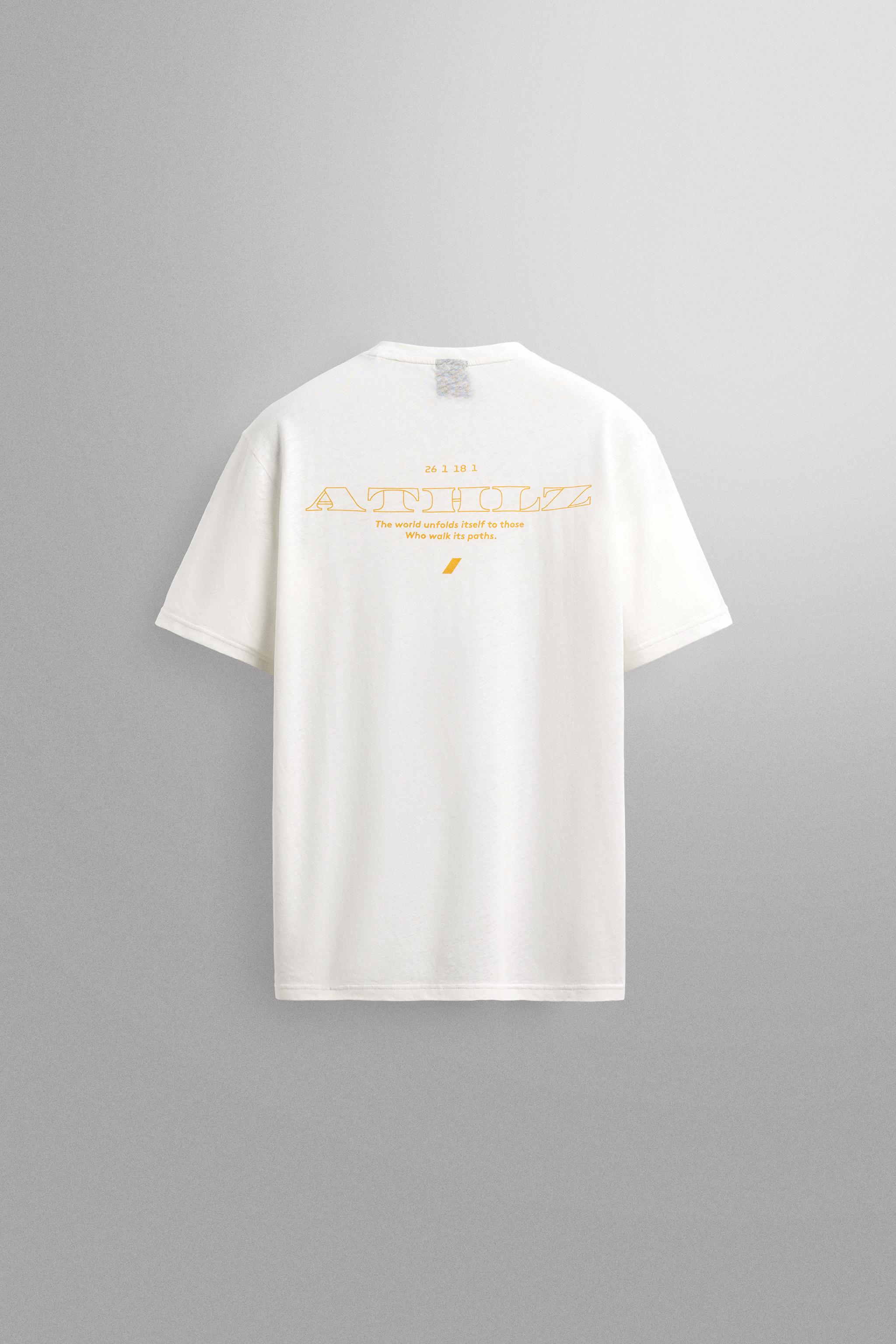 【送料&関税込】Off-White T-shirt LINEN - COTTON PRINT T-SHIRT - Oyster-white | ZARA United States