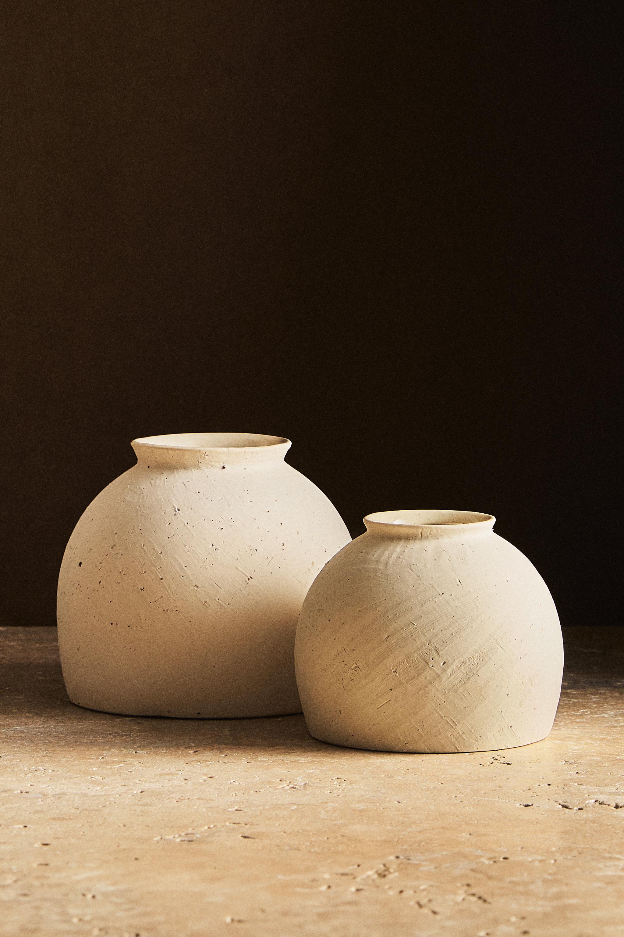 大切な White - VASE CERAMIC ROUND | States United ZARA 花瓶・フラワースタンド