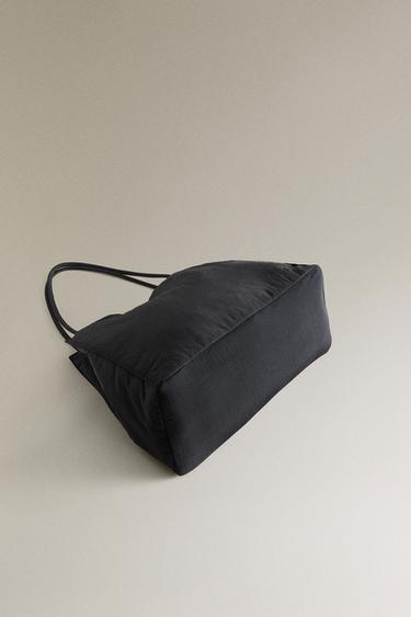 SAC CABAS TISSU TECHNIQUE - Noir de Zara - Image 2