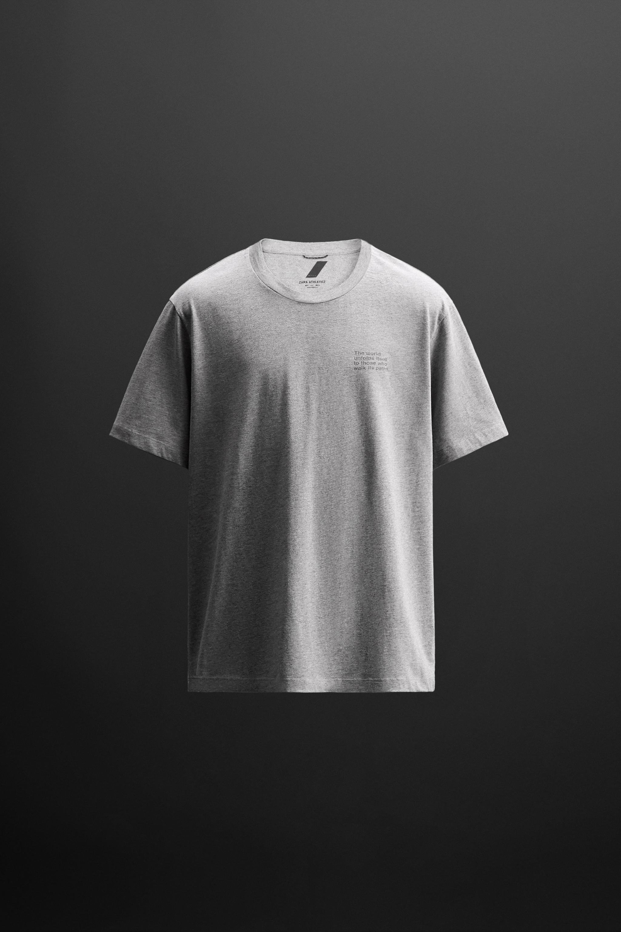 ★ドイツ発*ZARA*新作*ボクシーフィットTシャツ/GREY MARL★ ボクシーフィットシャツジャケット - ブラック | ZARA Japan / 日本
