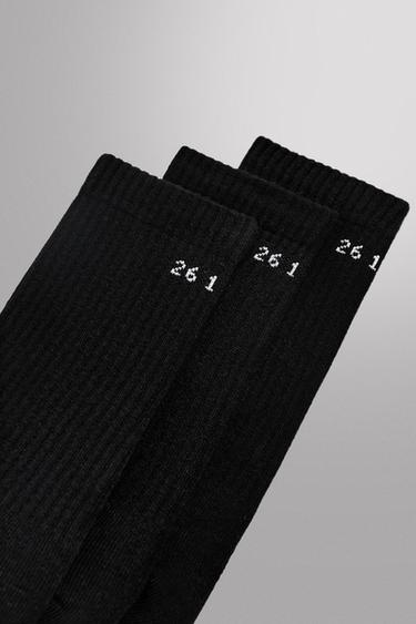 LOT DE TROIS PAIRES DE CHAUSSETTES D'ENTRAÎNEMENT - Noir de Zara - Image 1
