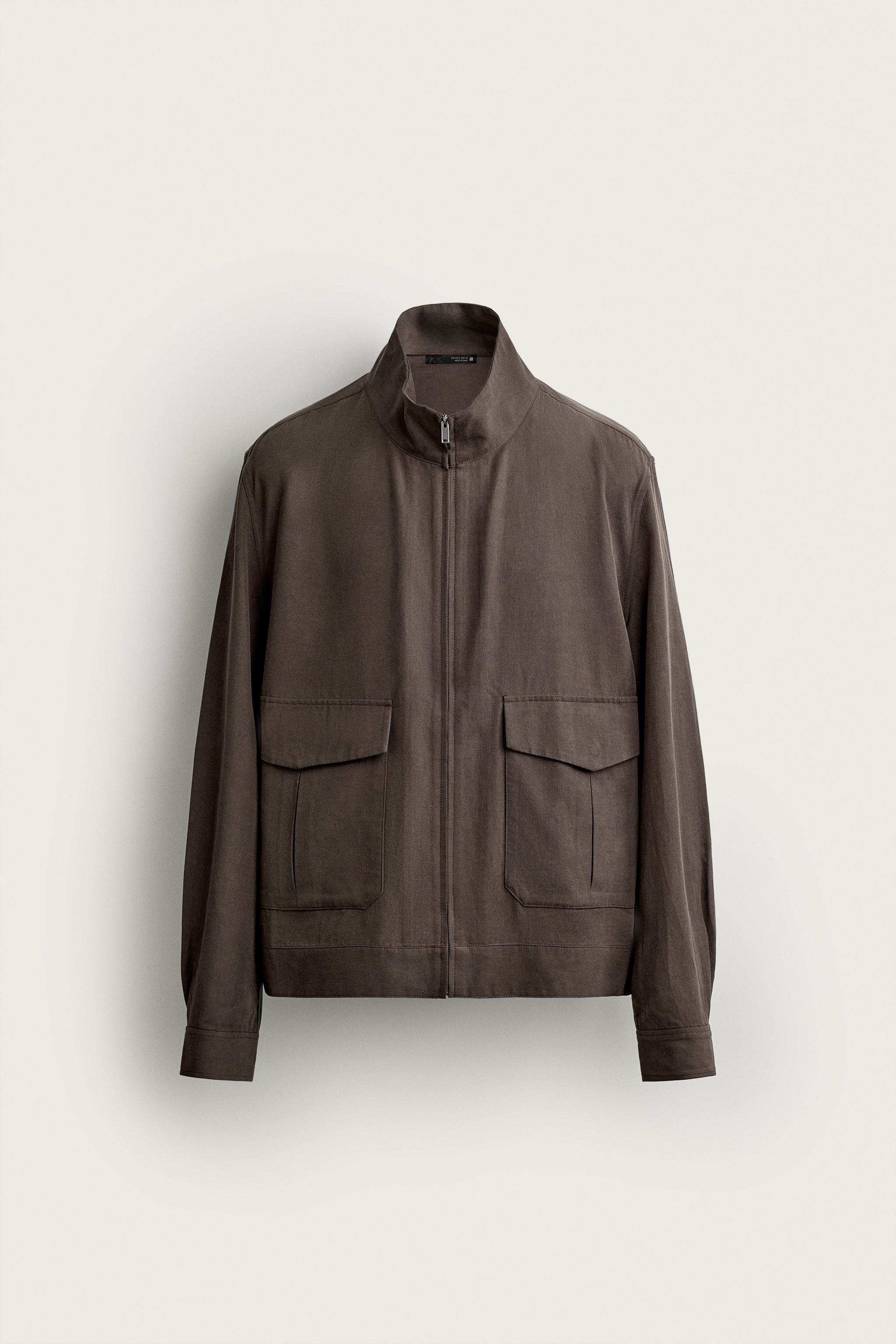 Zara CEPLİ REGULAR FIT İNCE CEKET görsel 7