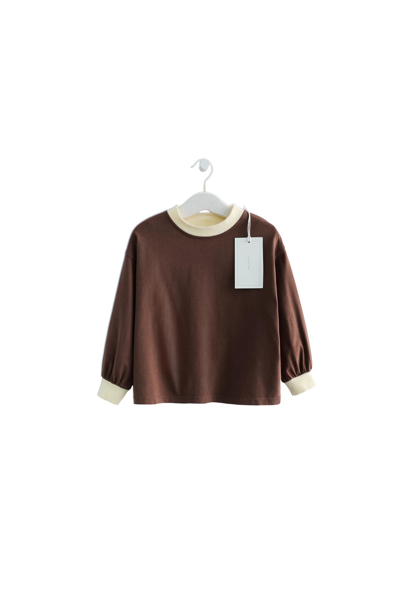ZARA TIMELESS - CONTRAST COLLAR T-SHIRT