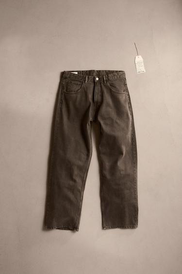 Zara WASHED BAGGY JEANS - Dark brown - Image 0