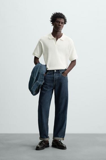 POLO ESTRUCTURA CANALÉ - Blanco roto de Zara - Imagen 0