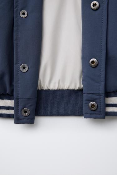 SNOOPY PEANUTS™ EMBROIDERED BOMBER JACKET - Ecru / Blue by Zara - Image 4