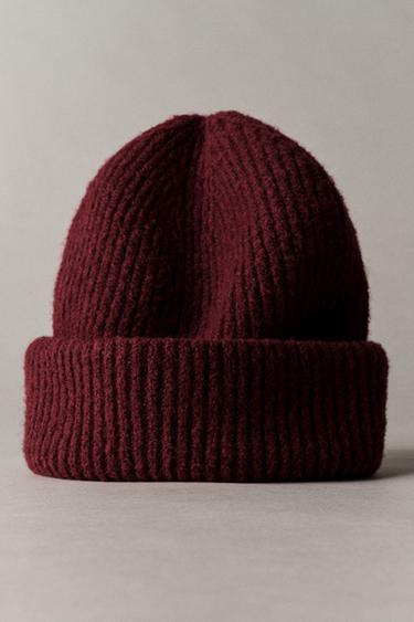 GORRO PUNTO BÁSICO - Burgundy de Zara