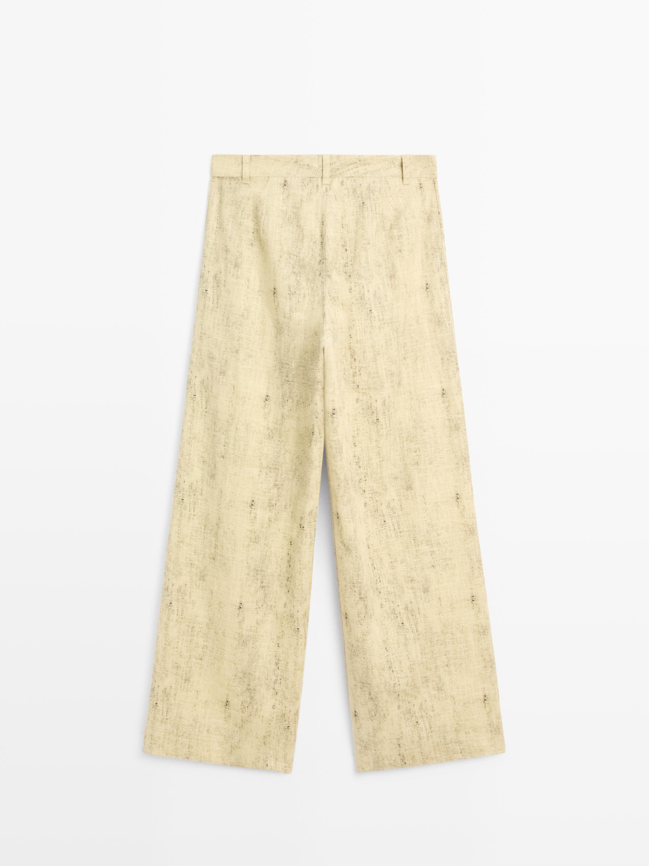 Ramie blend trousers