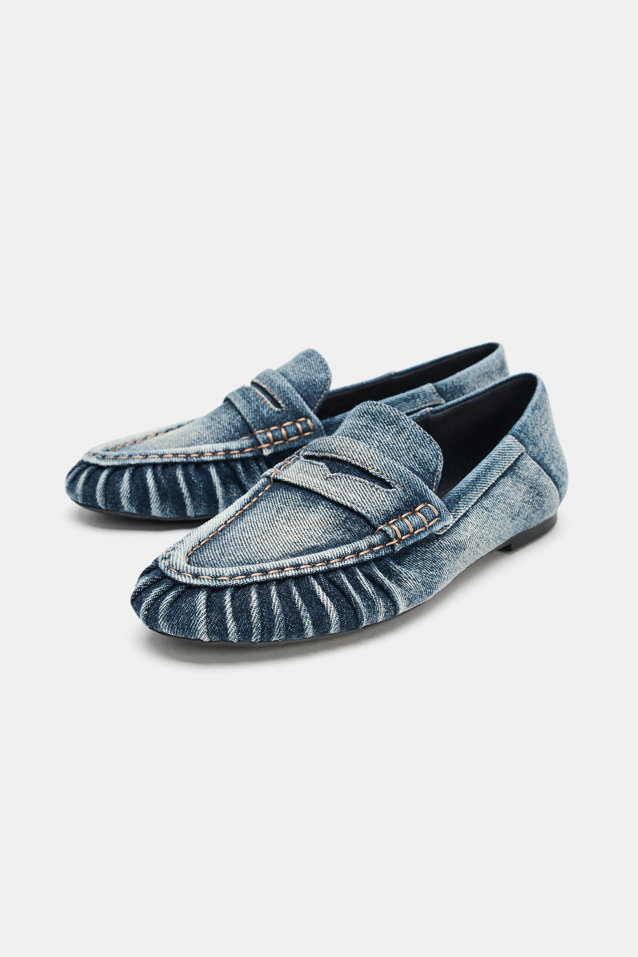 MOCASSINS EFFET DENIM