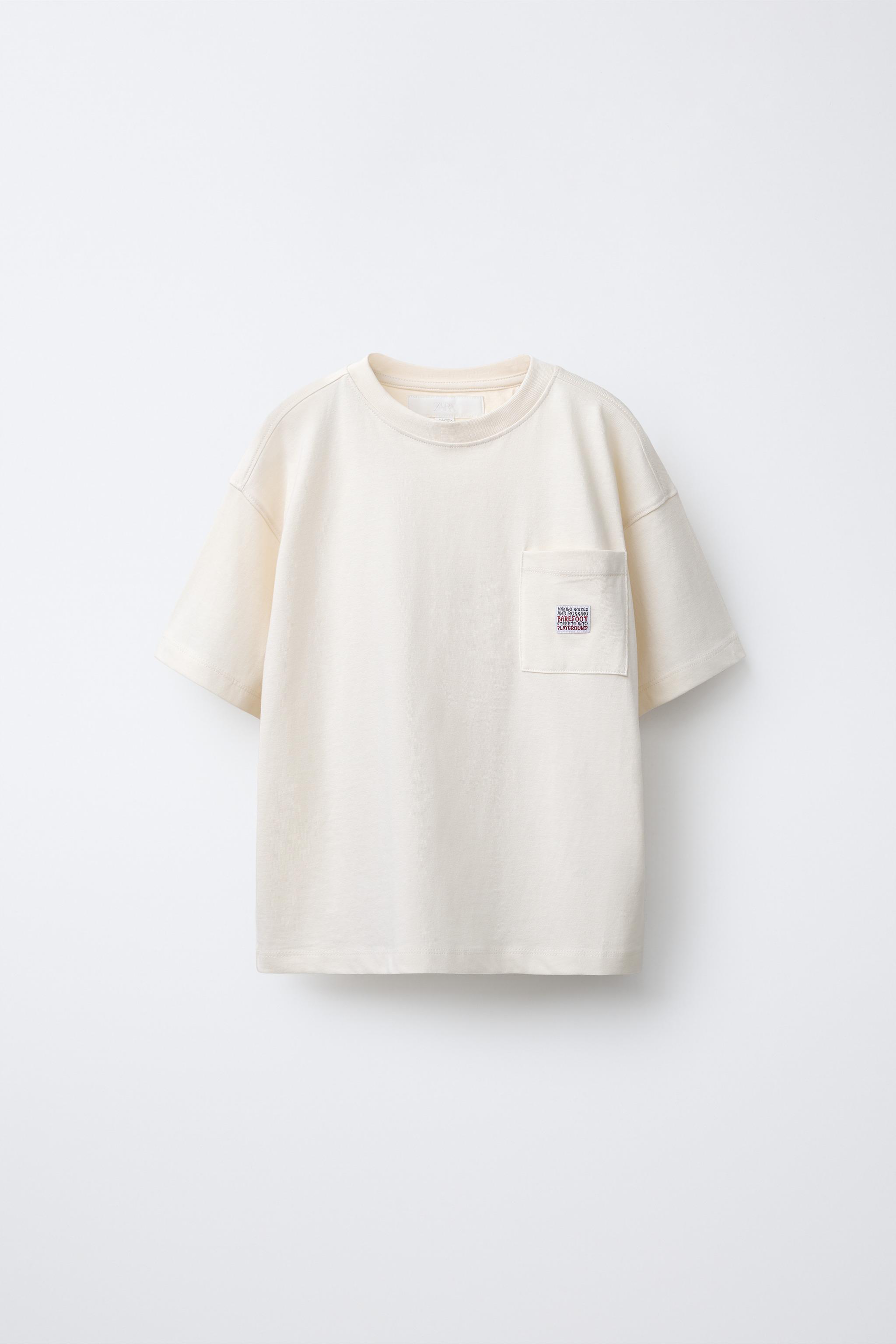 LABEL POCKET T-SHIRT - dirty-mauve | ZARA United States