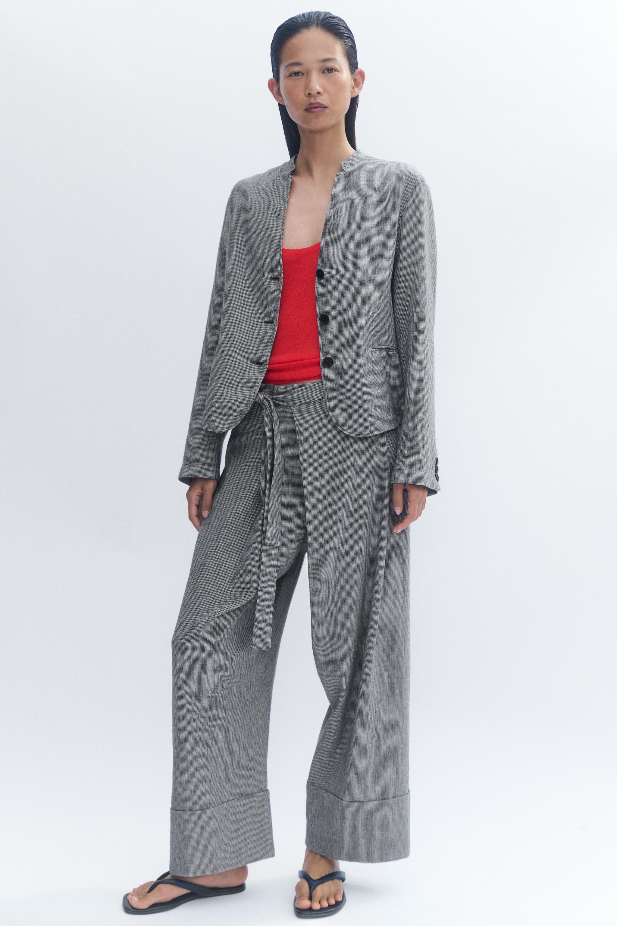ZW COLLECTION KAZAYAĞI KETEN BLAZER - Görsel 3