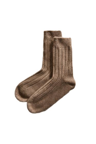 Zara CASHMERE SOCKS - Brown / Taupe