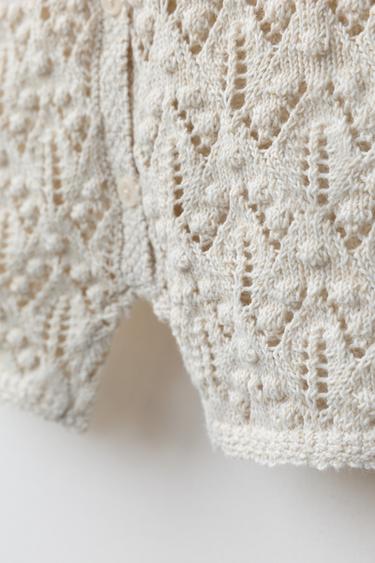 OPEN-KNIT JUMPSUIT - Light beige by Zara - Image 3