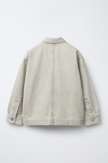 CANVAS OVERSHIRT - Sand by Zara - Image 1