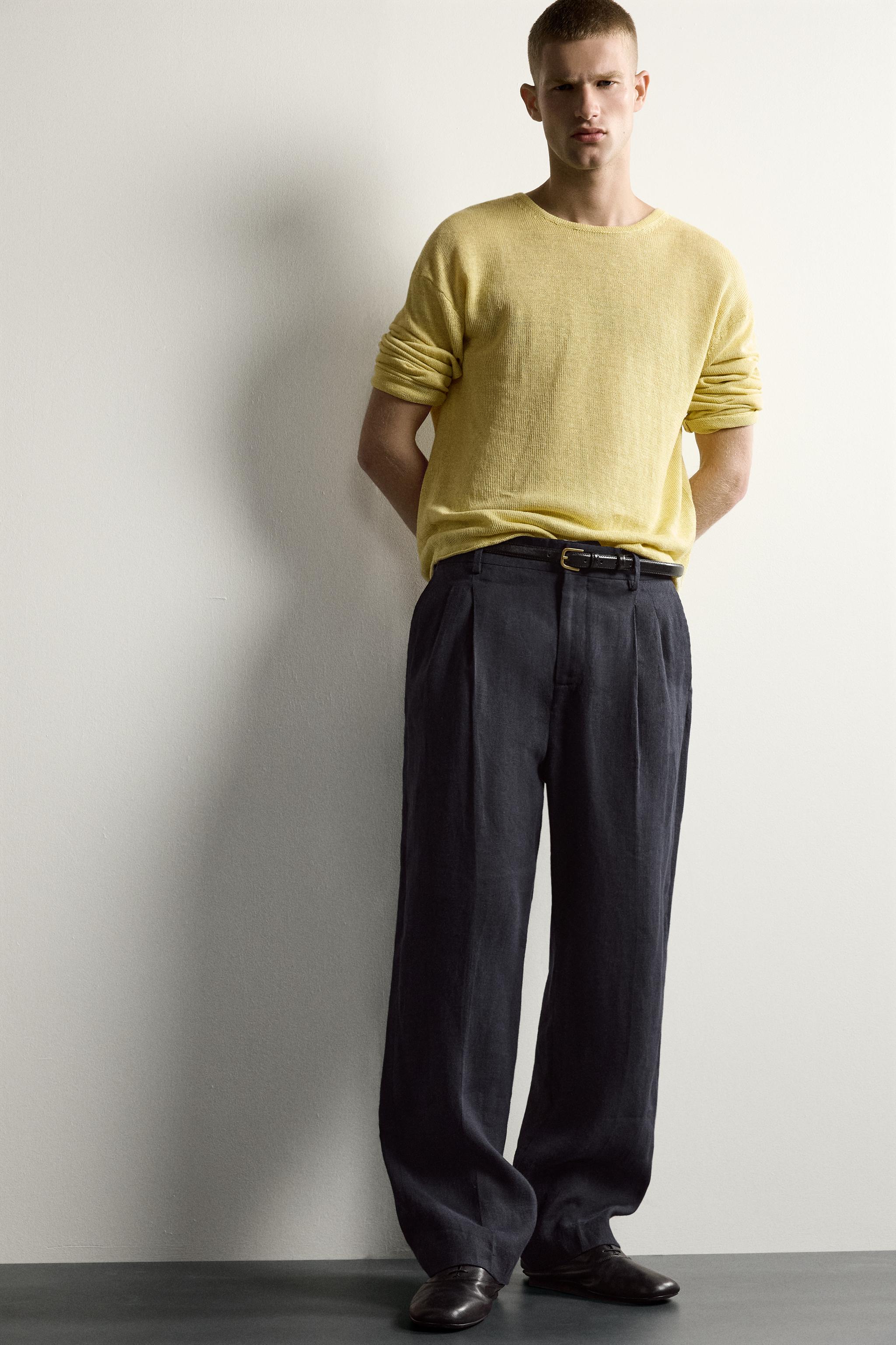 Zara %100 KENEVİR RELAXED FIT KAZAK görsel 5