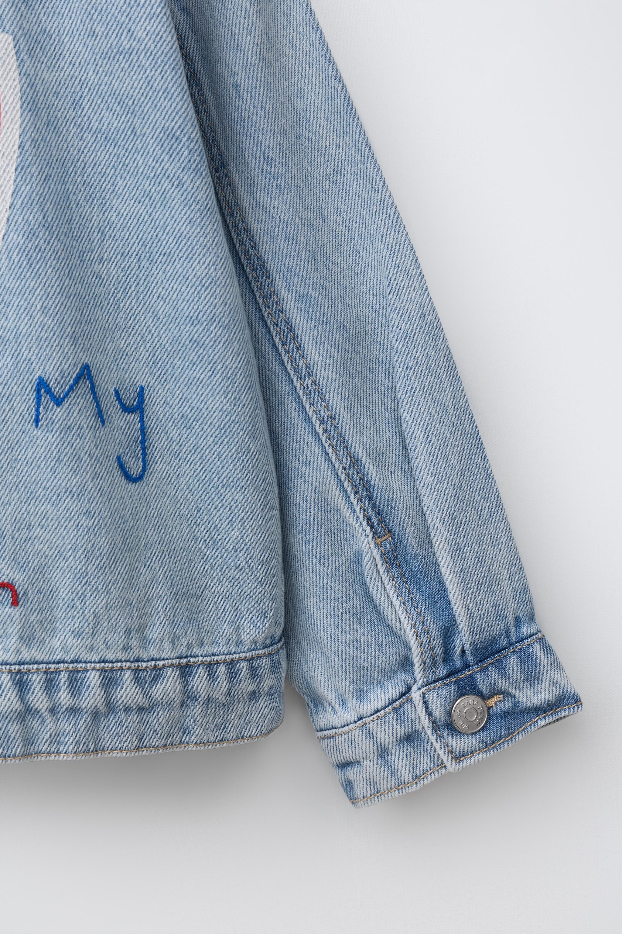 EMBROIDERED HEART DENIM JACKET