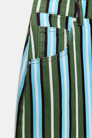 Z1975 BARREL STRIPED JEANS - striped by Zara - Image 9