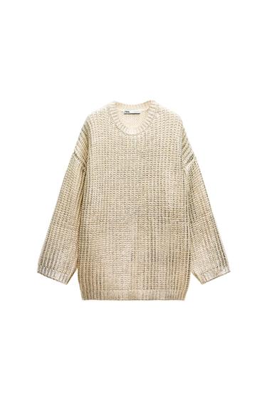 OVERSIZE FOIL KNIT SWEATER