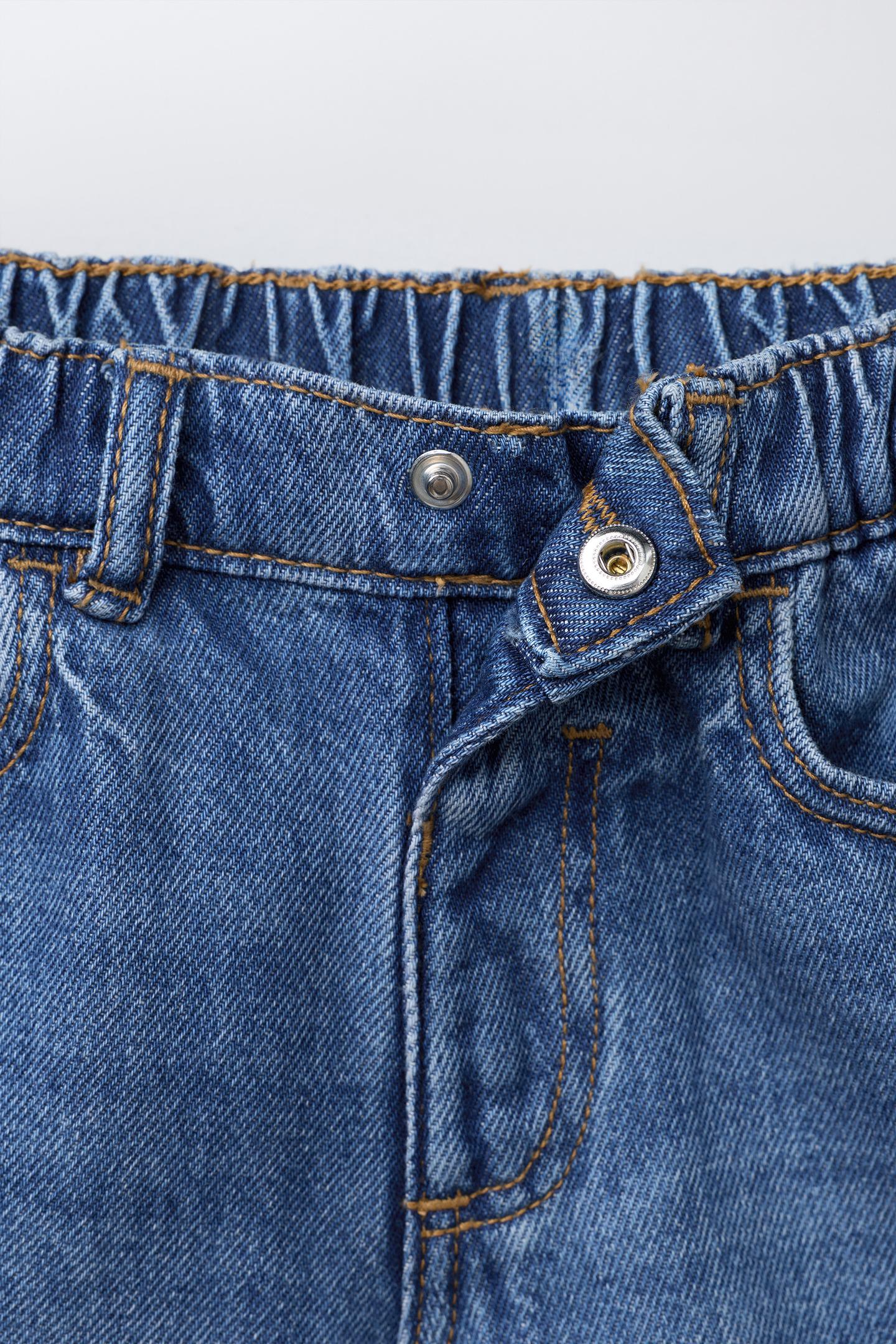 Детские шорты Zara Baggy Denim Shorts, цвет: Индиго — фото 3