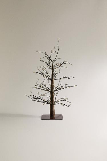 LEDライト付きクリスマスツリー（33cm）ブラウンZaraのLEDライト付きクリスマスツリー（33cm） - ブラウン 