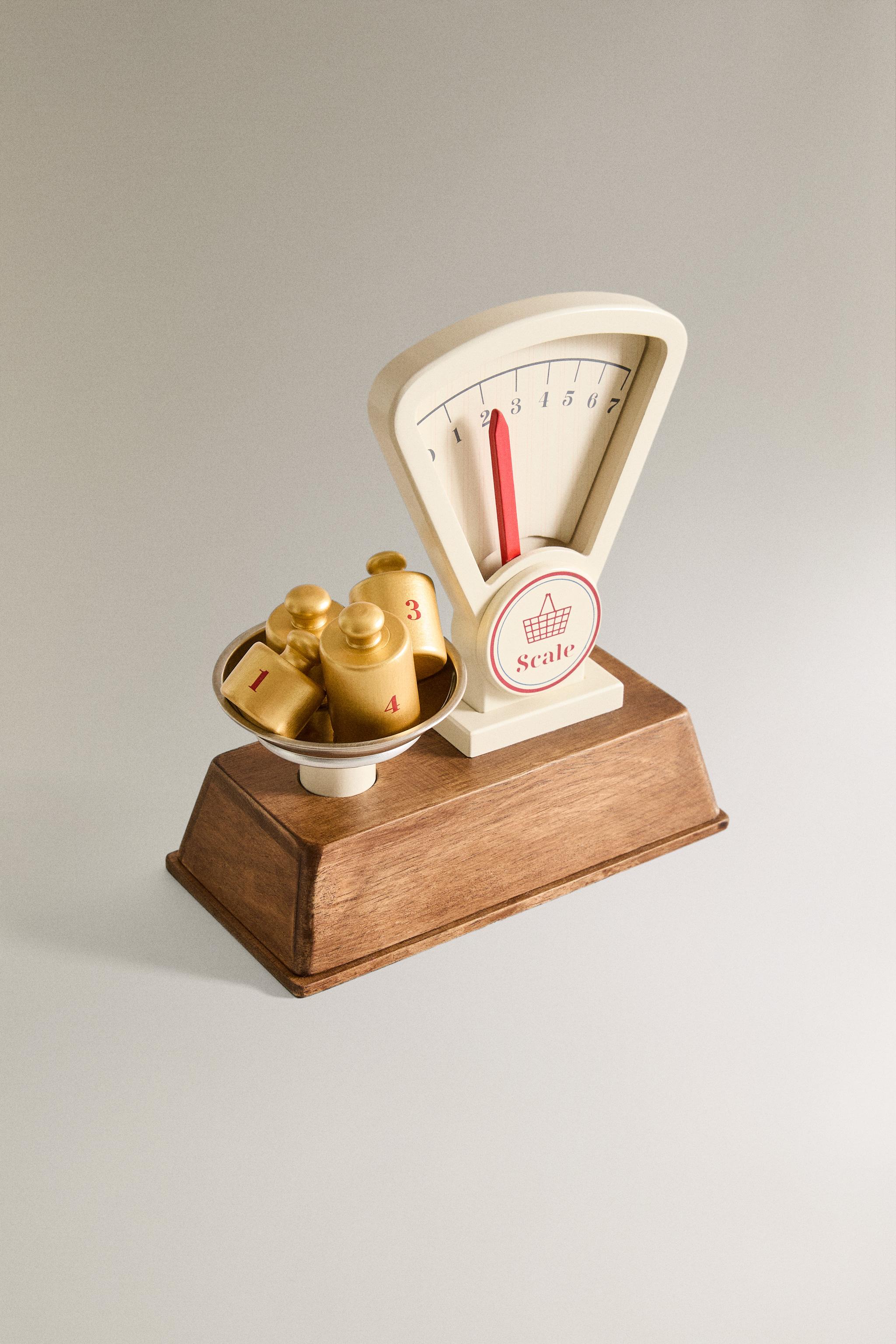 Kids TOY SUPERMARKET SCALE — Cream