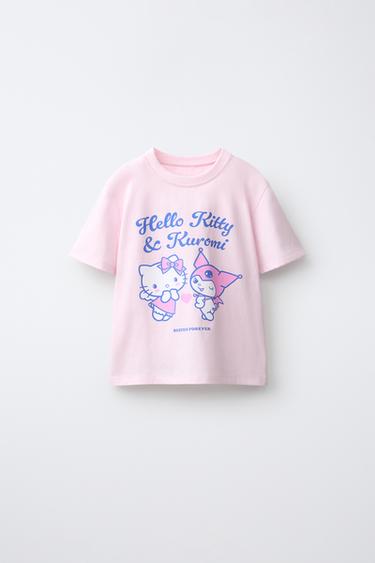 تيشرت HELLO KITTY AND KUROMI © SANRIO - وردي by Zara