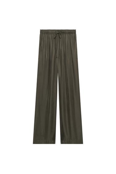 Zara ZW COLLECTION FLOWY PANTS - Gray