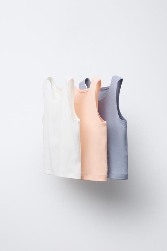 THREE-PACK OF RIB RACERBACK T-SHIRTS