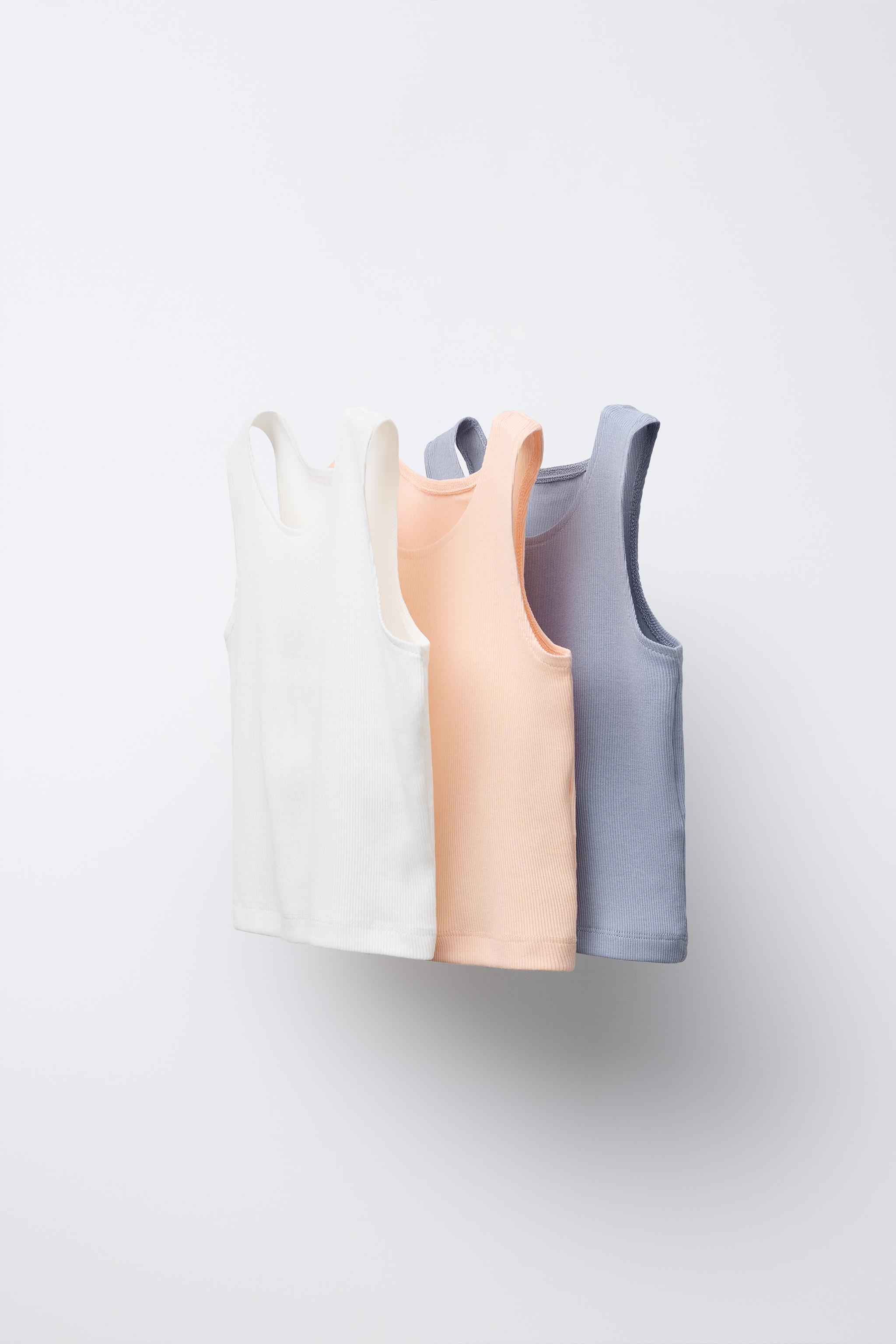 LOT DE TROIS T-SHIRTS À DOS NAGEUR CÔTELÉS