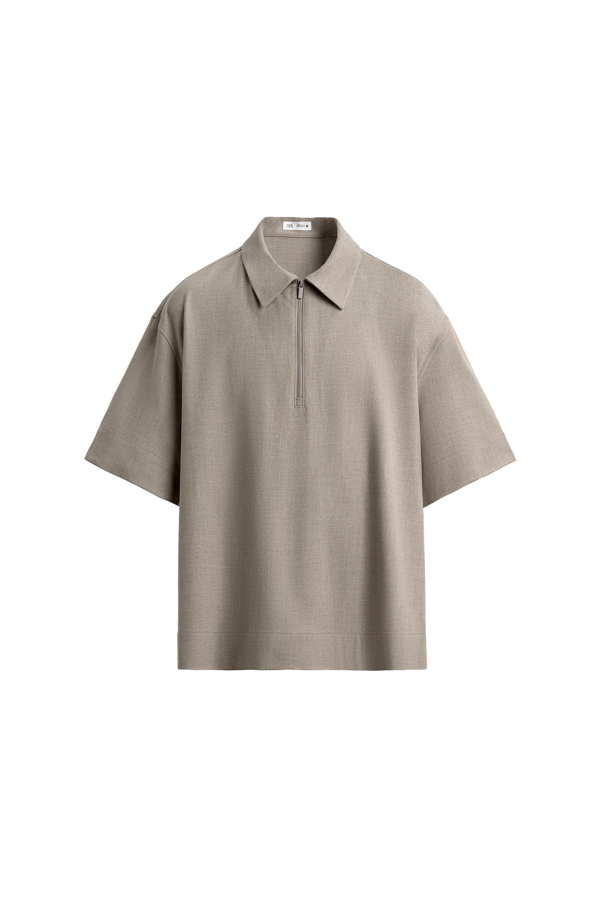 TECHNICAL ZIP POLO SHIRT - White | ZARA United States