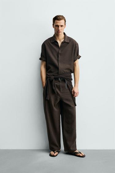 CHEMISE FLUIDE COUPE DÉCONTRACTÉE - Marron de Zara - Image 0