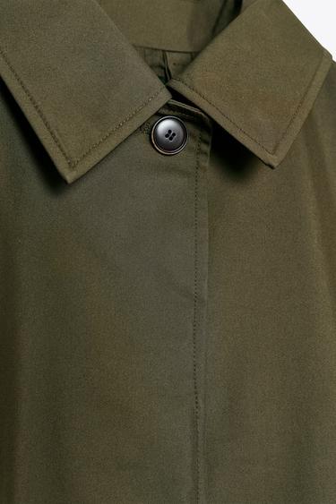 MINIMAL WATER-REPELLENT TRENCH COAT ZW COLLECTION - Khaki by Zara - Image 9