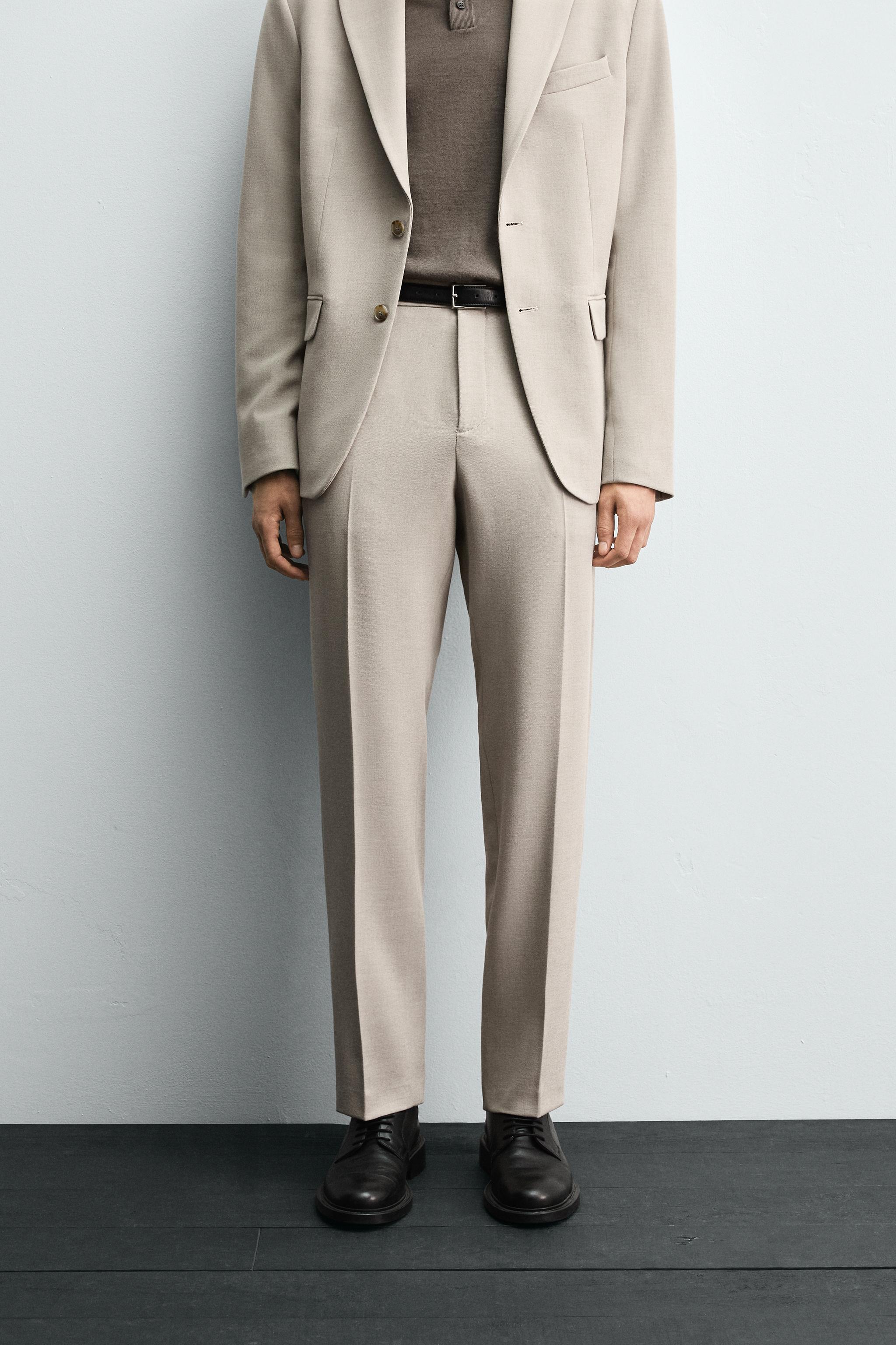 ZARAのパンツスーツ コンフォートスーツパンツ - 濃青 | ZARA Japan / 日本