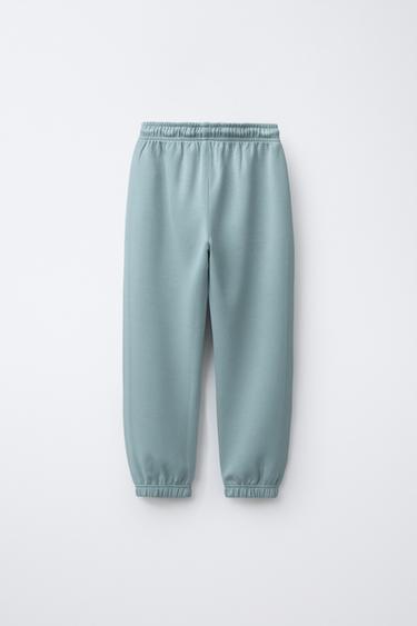 SPORTY JOGGERS WITH RUBBERISED LABEL - Blue / Grey by Zara - Image 1