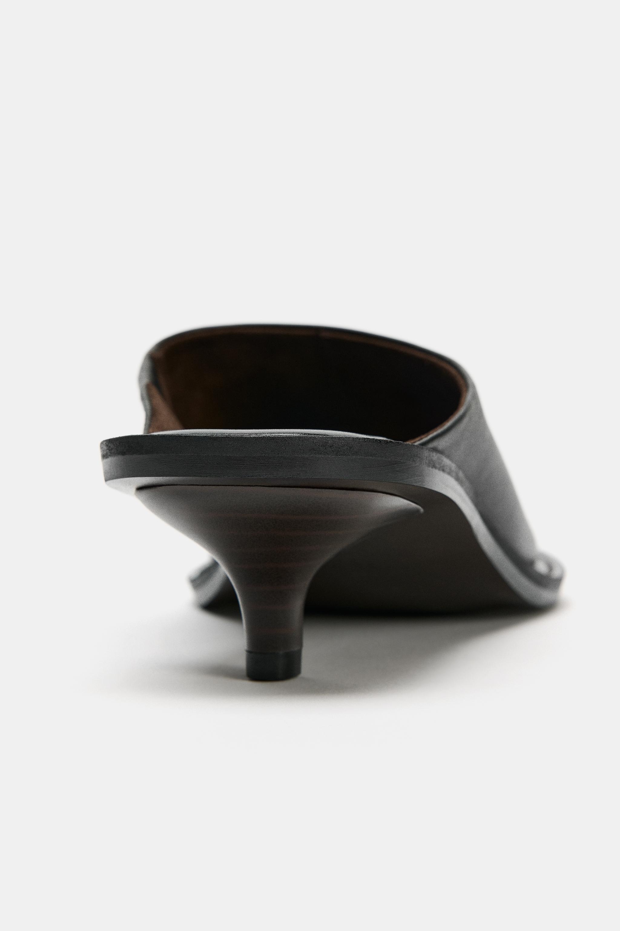 レザーミュールサンダル - ブラック | ZARA Japan / 日本