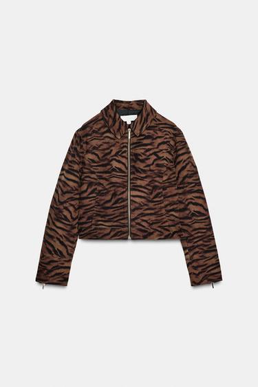 CHAQUETA ESTAMPADO ANIMAL - Negro / Marrón de Zara